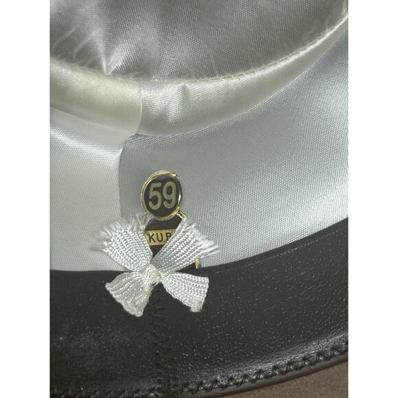 Vintage Akruba Snowy River Pure Fur Felt Australian Cowboy Hat Size 59 Feather - Picture 13 of 14